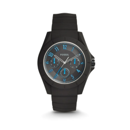 Correa de reloj (Combinación de correa + caja) Fossil FS5222 Silicona Negro 22mm